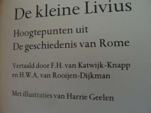 De kleine Livius Hoogtepunten uit de geschiedenis van Rome