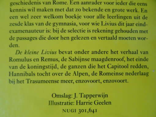 De kleine Livius Hoogtepunten uit de geschiedenis van Rome