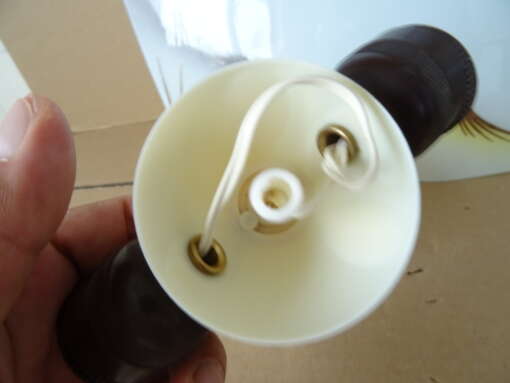 Vintage glazen design lamp plafondlamp 48x48cm