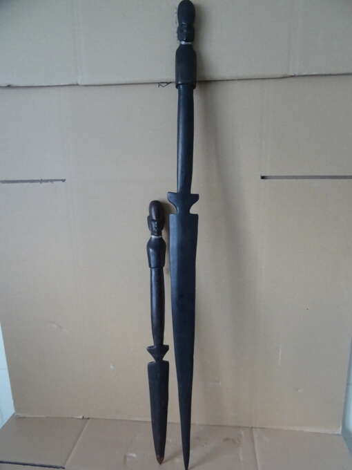 Houten speren 53cm en 93cm Dogon Mali
