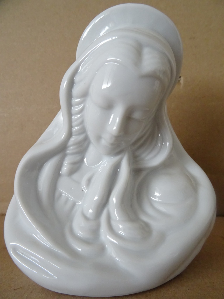 Porseleinen Mariabeeldje theelicht 12cm