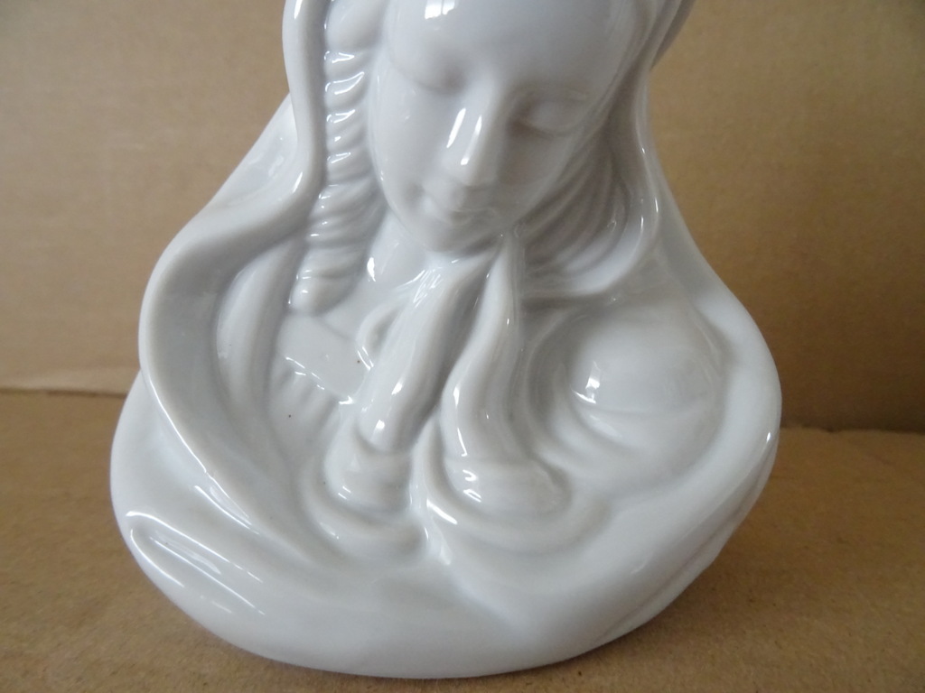 Porseleinen Mariabeeldje theelicht 12cm - Afbeelding 3