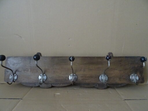 Antieke of vintage houten kapstok 69cm