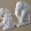 Set olifanten beeldjes Thailand van albast