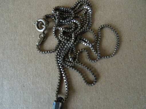 Zilveren ketting met kruisbeeld 42cm