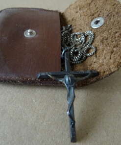 Zilveren ketting met kruisbeeld 42cm