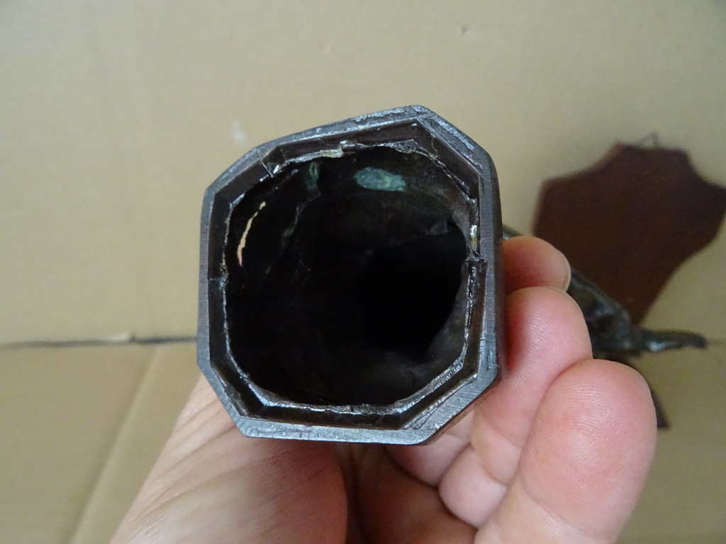 Antiek Jezusbeeld op console 22cm - Afbeelding 11