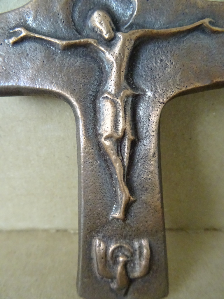 Antiek bronzen kruisbeeld 10cm - Afbeelding 6