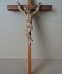 Houten kruisje met Corpus Christi 19cm vintage