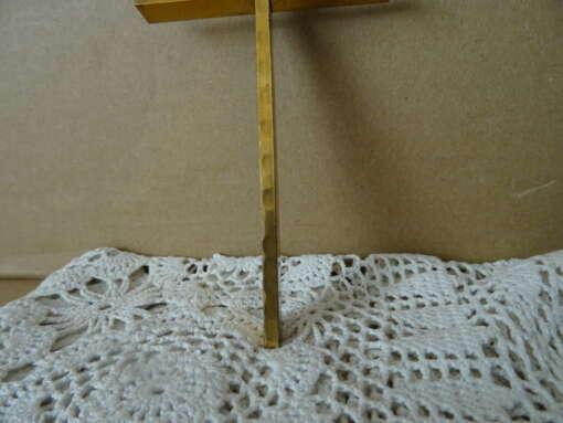 Antiek koperen kruisje kinderkruisje 12cm