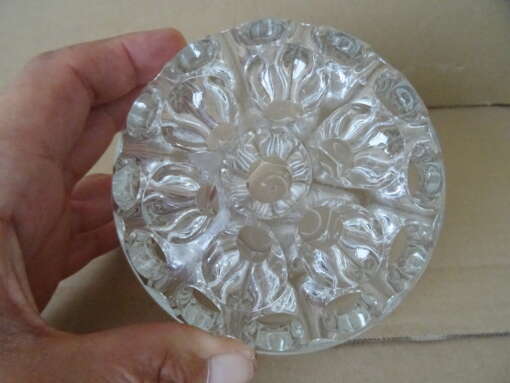 Vintage glazen bloemensteker voor 19 bloemen