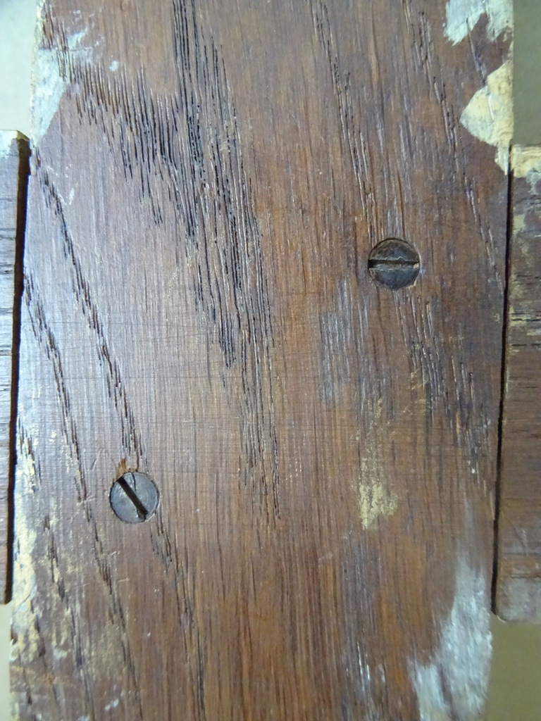 Antiek houten kruis beschilderd met bloemen 28cm - Afbeelding 14
