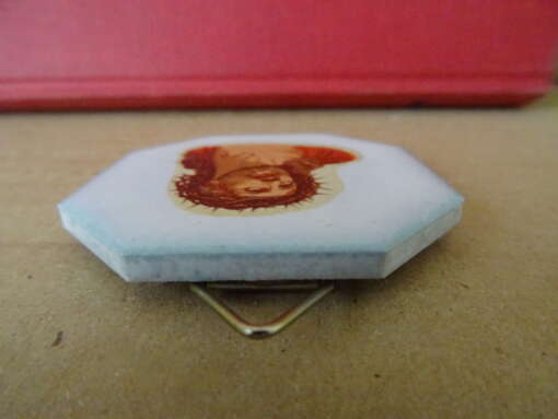 Vintage tegeltje Jezus Christus 6cm