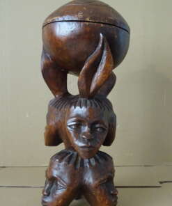 Afrikaans 6-koppig beeld met pot 39cm