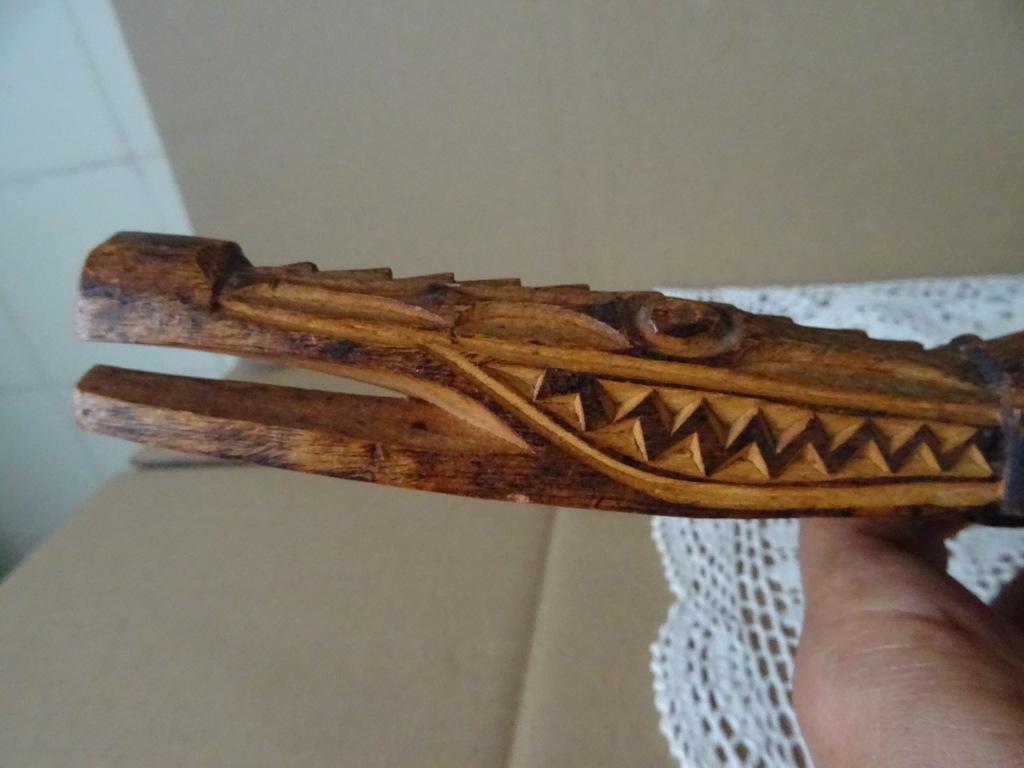 Houten beeld krokodil 52cm LM 1967 - Afbeelding 5
