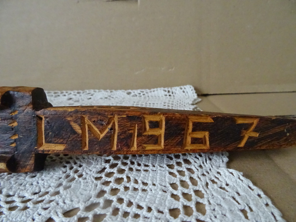 Houten beeld krokodil 52cm LM 1967 - Afbeelding 7