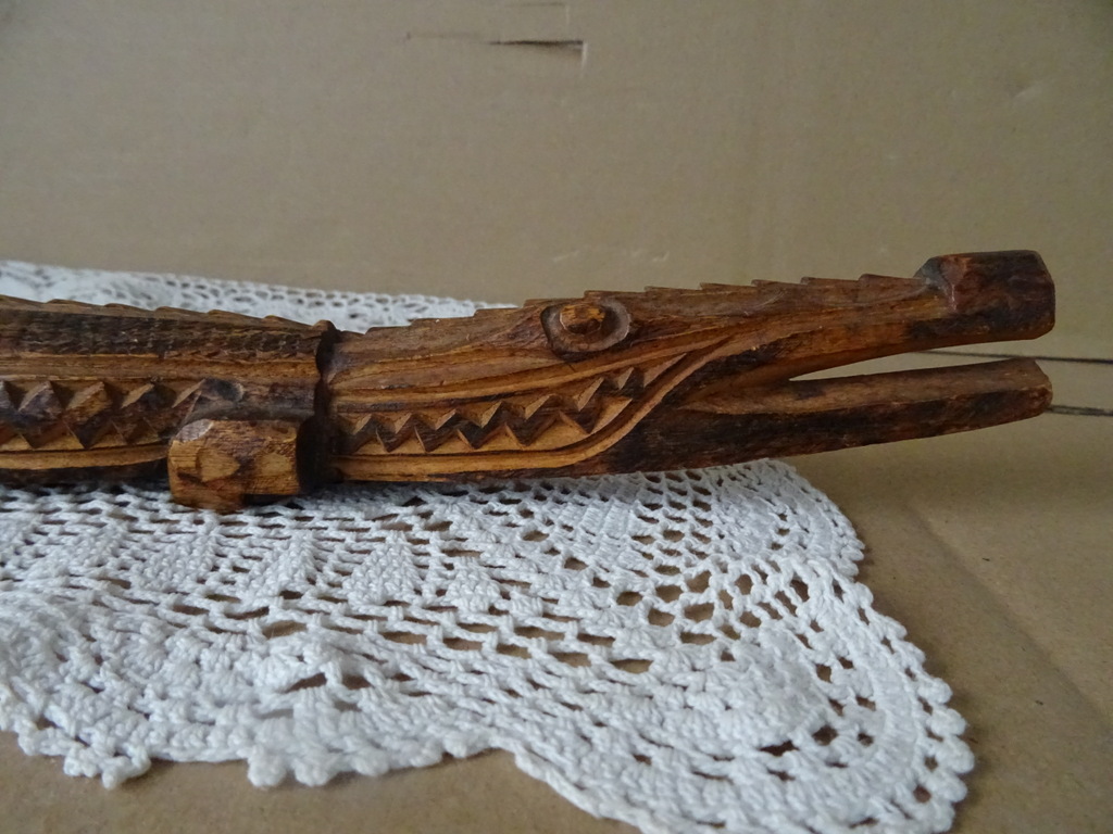Houten beeld krokodil 52cm LM 1967 - Afbeelding 10