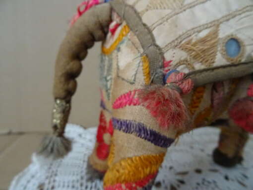 Indiaas beeld Rajasthani olifant 23cm vintage