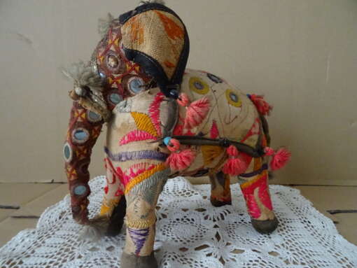 Indiaas beeld Rajasthani olifant 23cm vintage