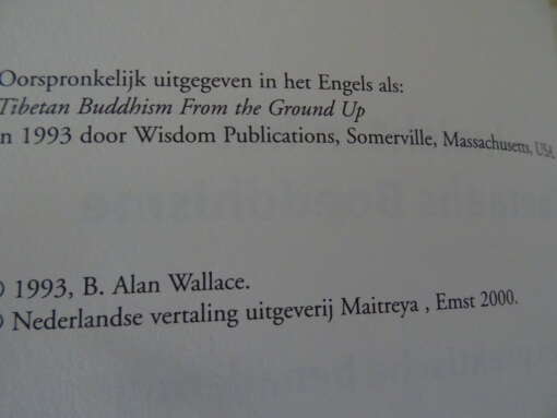 Alan Wallace Inzicht in het Tibetaans Boeddhisme