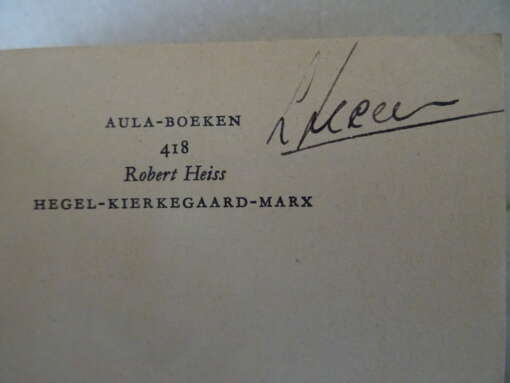 Robert Heiss Hegel Kierkegaard Marx