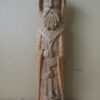 Houten beeld Heilige Antonius met pijp 38cm
