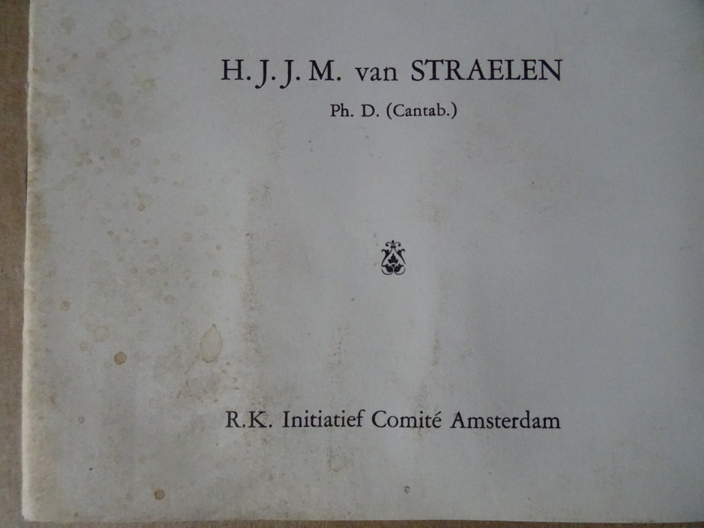 H. J. J. M. van Straelen Paus Johannes Paulus II H. J. J. M. van Straelen Paus Johannes Paulus II