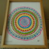 Mandala aquarel schilderijtje C. Wal 16x21cm
