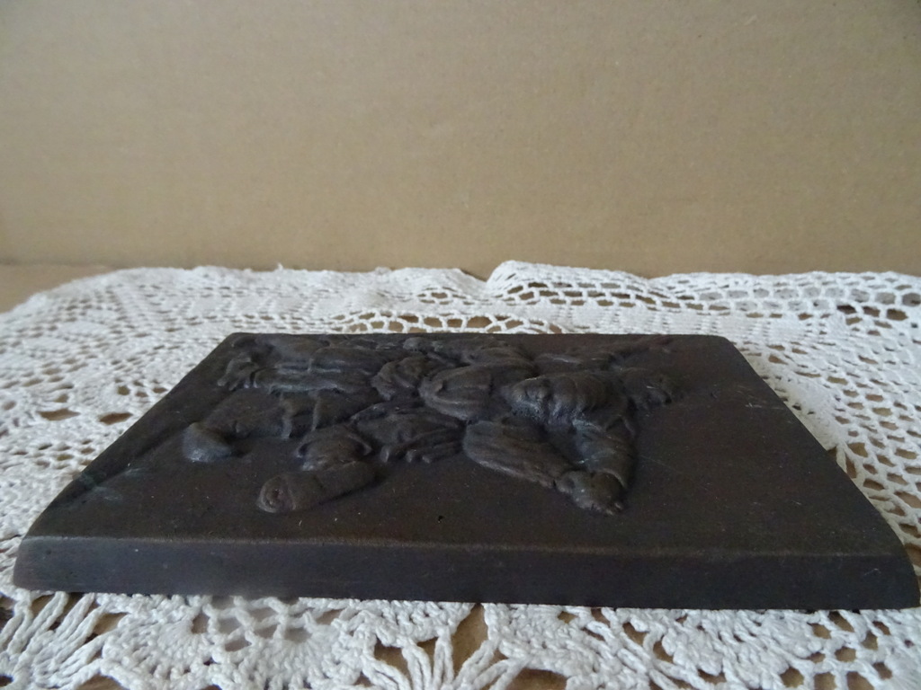 Albrecht Dürer antiek bronzen reliëf Boerenpaar dansend 10x15cm Albrecht Dürer antiek bronzen reliëf Boerenpaar dansend 10x15cm