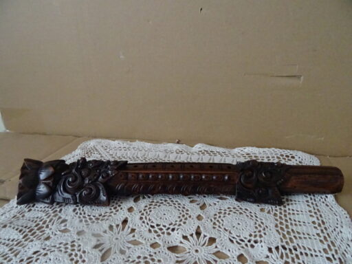 Indonesische ringfluit houtsnijwerk Bali 34cm