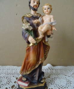 Vintage Jozefbeeld Heilige Jozef en Jezus 19cm Paben Vintage Jozefbeeld Heilige Jozef en Jezus 19cm Paben