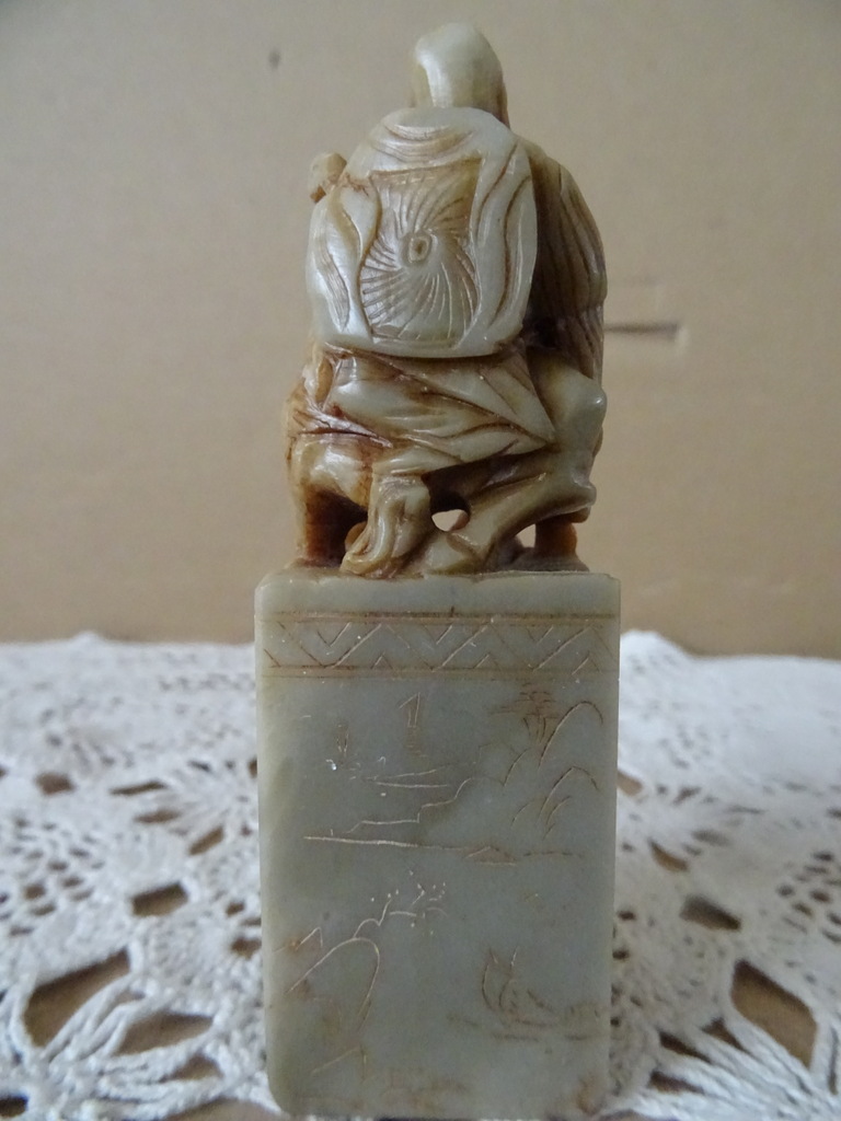 Vintage Japanse lakstempel zegelsteen Shou shan steen Vintage Japanse lakstempel zegelsteen Shou shan steen