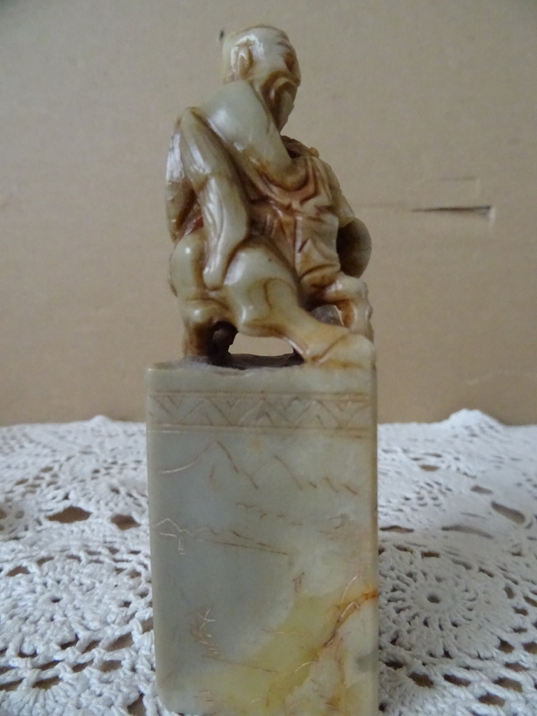 Vintage Japanse lakstempel zegelsteen Shou shan steen Vintage Japanse lakstempel zegelsteen Shou shan steen