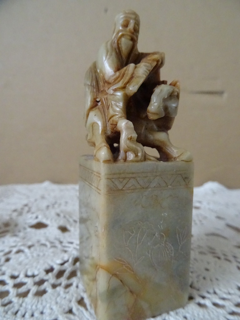 Vintage Japanse lakstempel zegelsteen Shou shan steen Vintage Japanse lakstempel zegelsteen Shou shan steen