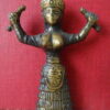 Koperen beeldje Minoïsche slangengodin 7cm