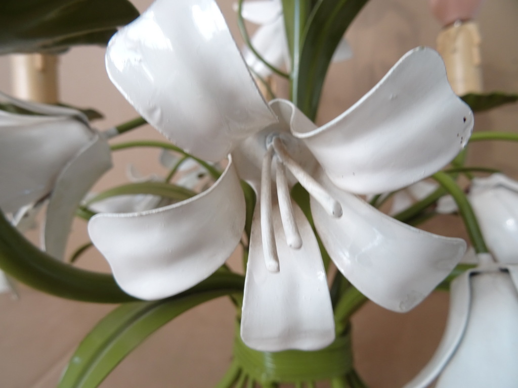 Vintage Italiaanse tole kroonluchter 55cm Vintage Italiaanse tole kroonluchter 55cm