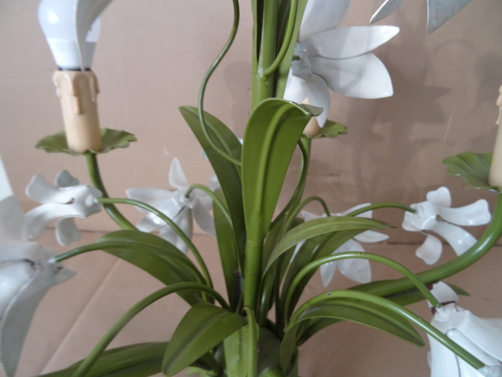 Vintage Italiaanse tole kroonluchter 55cm Vintage Italiaanse tole kroonluchter 55cm