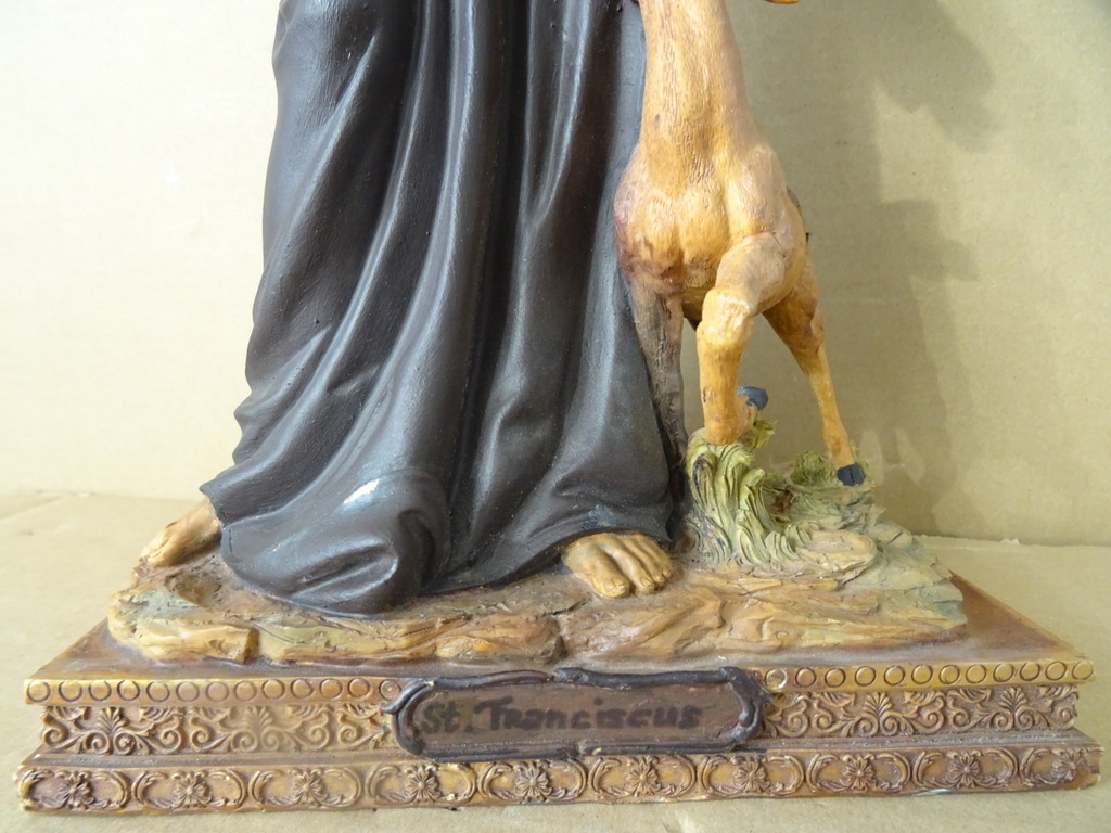 Beeld Heilige Franciscus 41cm resin - Afbeelding 6
