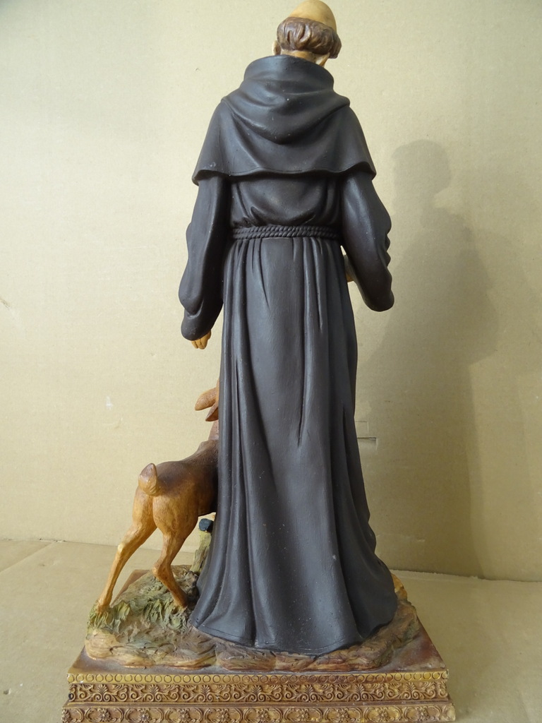 Beeld Heilige Franciscus 41cm resin - Afbeelding 11