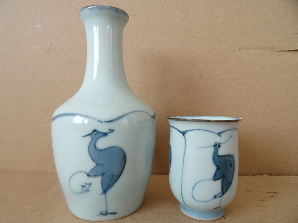 Vintage sake kannetje Arita-yaki porselein - Afbeelding 2