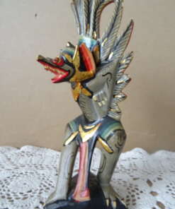 Indonesisch houten beeldje Garuda 15cm verguld Indonesisch houten beeldje Garuda 15cm