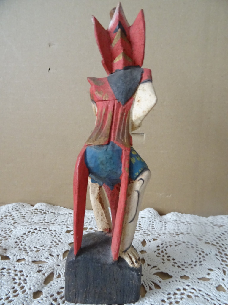 Indonesisch houten beeldje 21cm vintage - Afbeelding 8