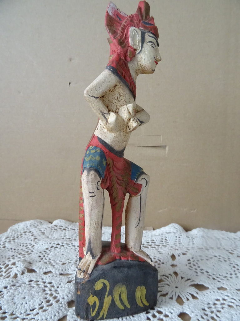 Indonesisch houten beeldje 21cm vintage - Afbeelding 9