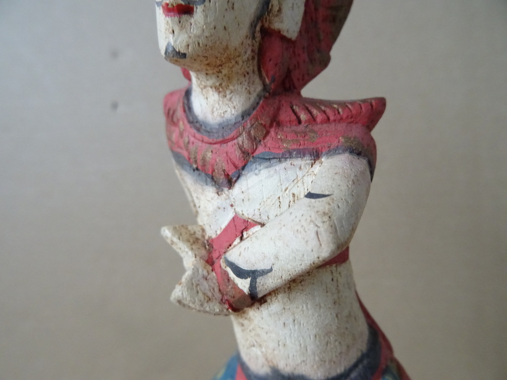 Indonesisch houten beeldje 21cm vintage - Afbeelding 12