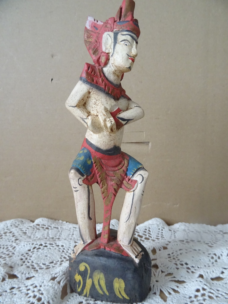 Indonesisch houten beeldje 21cm vintage - Afbeelding 14
