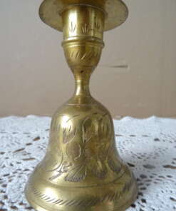 Vintage koperen bel kandelaar 9cm Vintage koperen bel kandelaar 9cm
