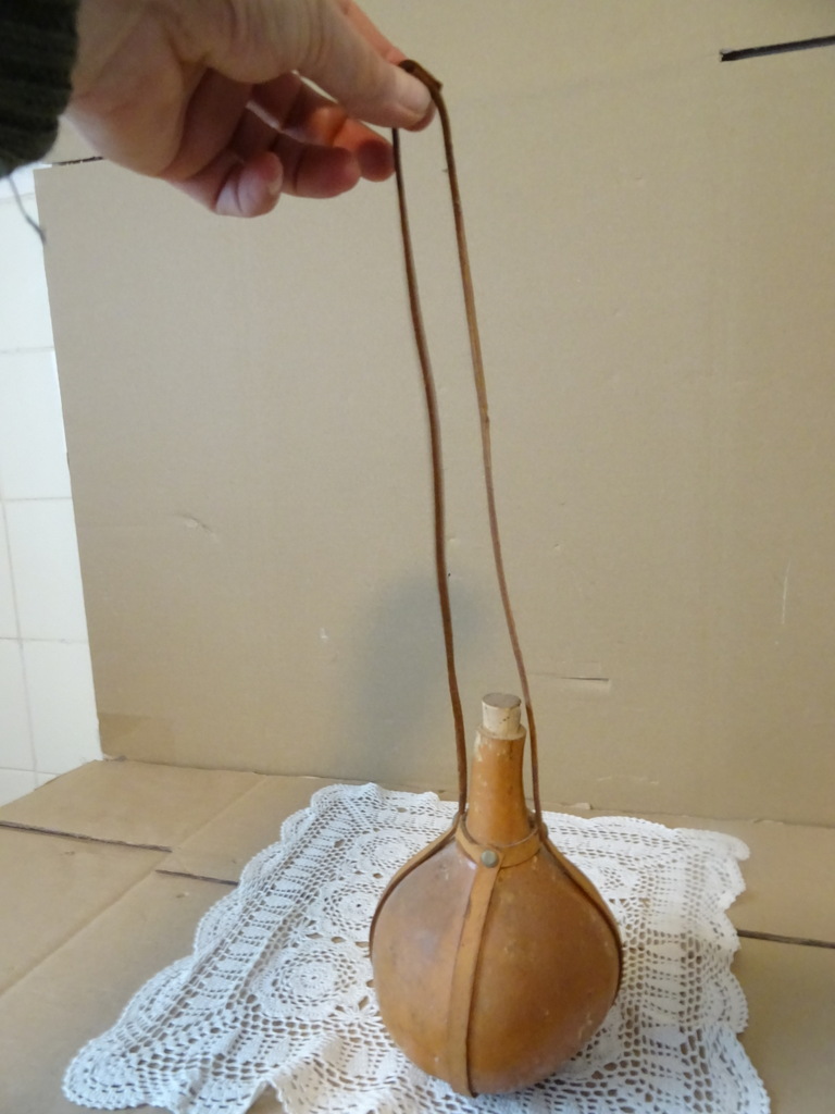Vintage kalebas waterfles 20cm - Afbeelding 2