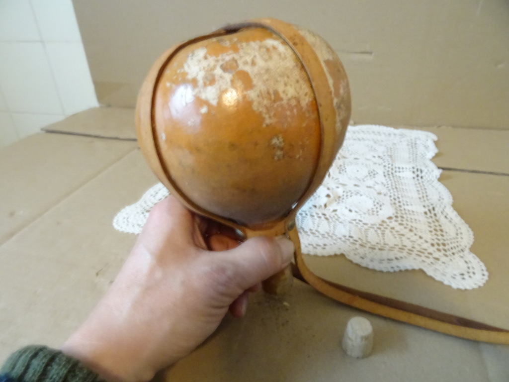 Vintage kalebas waterfles 20cm - Afbeelding 8
