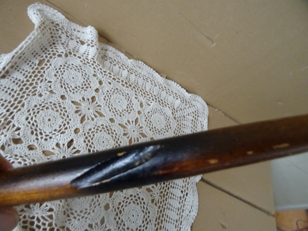 Vintage hoornen schoenlepel met paardenhoofd 51cm - Afbeelding 9