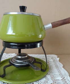 Vintage geëmailleerde fondueset Vintage geëmailleerde fondueset